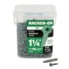 Backer-On #9 X 1-1/4-in Zinc-Plated Star-Drive Interior Cement Board Screws (750-Count) -Master Locks Shop 092097234062 1800x1800