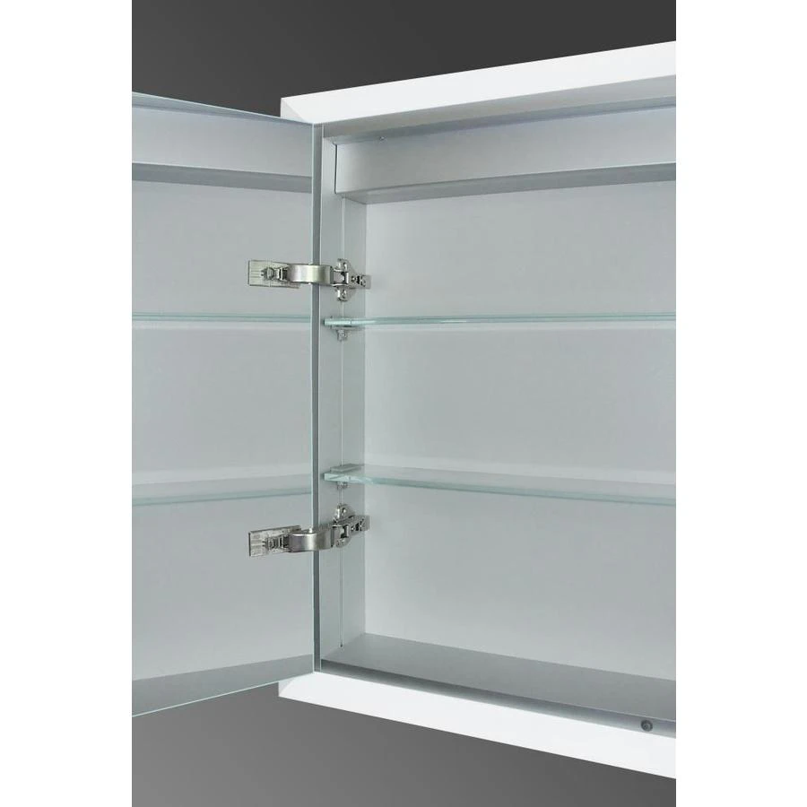 Lighted IMPRESSIONS Kona 23.625-in X 27.625-in Rectangle Recessed Mirrored Medicine Cabinet With Outlet And Lights 5 Lighted IMPRESSIONS Kona 23.625-in X 27.625-in Rectangle Recessed Mirrored Medicine Cabinet With Outlet And Lights - Image 3