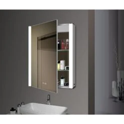 Lighted IMPRESSIONS Sperry 28-in X 27.625-in Rectangle Surface Mirrored Medicine Cabinet With Outlet And Lights -Master Locks Shop 094416538936 09439395 1800x1800