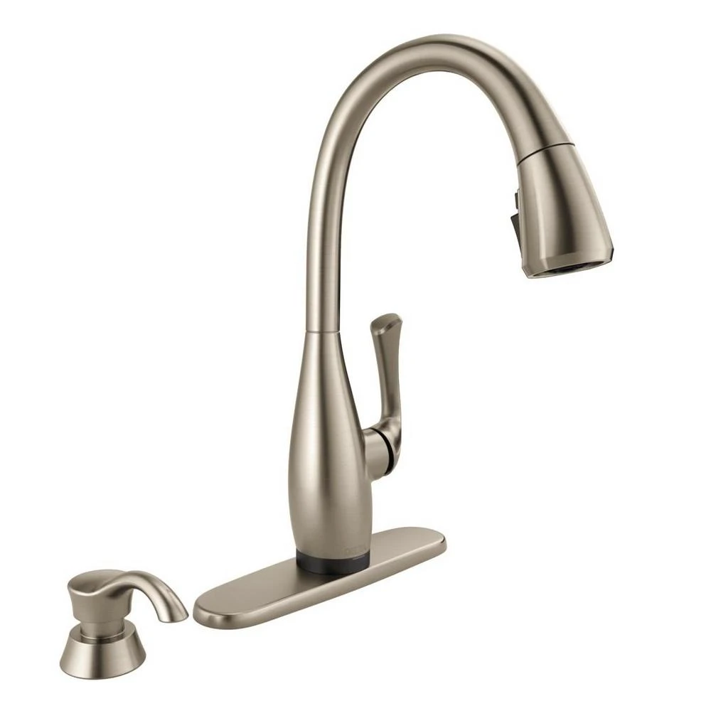 Dominic Single-Handle Pull-Down Sprayer Kitchen Faucet With Touch2O & ShieldSpray Technology In SpotShield Stainless 3 Dominic Single-Handle Pull-Down Sprayer Kitchen Faucet With Touch2O & ShieldSpray Technology In SpotShield Stainless