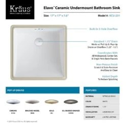 KRAUS Elavo Square Ceramic Undermount Bathroom Sink In White With Overflow -Master Locks Shop 0ab6fc1ac210427745febf2f88e5c17f 1800x1800