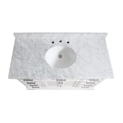 Windlowe 49 In. W X 22 In. D X 35 In. H Bath Vanity In White With Carrera Marble Vanity Top In White With White Sink -Master Locks Shop 0b575db4c046025fd313cad55a52937a 1800x1800