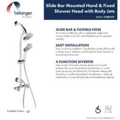 Belanger 2-Spray 8 In. Dual Shower Head And Handheld Shower Head With Body Jets In Polished Chrome -Master Locks Shop 0b92b2ffb602b805d4dabc5606042806 1800x1800