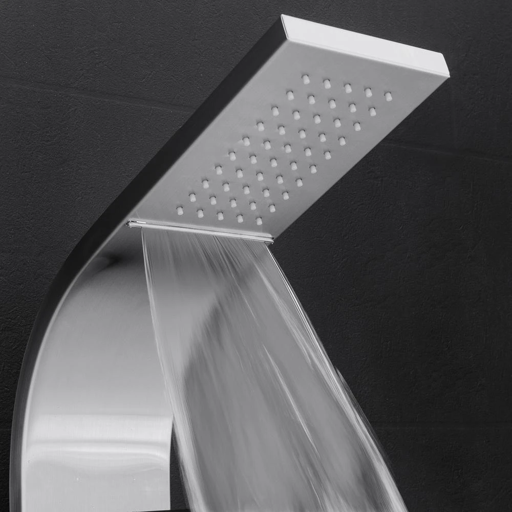 39 In. 2-Jet Easy Connect Shower Panel System In Stainless Steel With Rainfall Waterfall Shower Head And Shower Wand 6 39 In. 2-Jet Easy Connect Shower Panel System In Stainless Steel With Rainfall Waterfall Shower Head And Shower Wand - Image 4