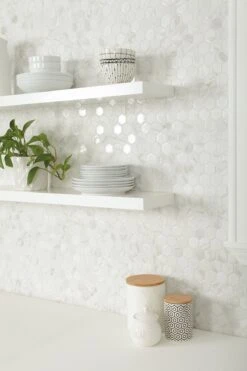Marble Art 1.5 In. Hexagon Ceramic Mosaic 11 Marble Art 1.5 In. Hexagon Ceramic Mosaic -Master Locks Shop 100609205 vendor0719 kitchen room1 1800x1800