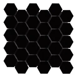 Master Locks Shop -Master Locks Shop 100782390 black matte 2 in hexagon porcelain mosaic 1 1800x1800