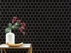 Black Matte 2 In. Hexagon Porcelain Mosaic -Master Locks Shop 100782390 context 1800x1800