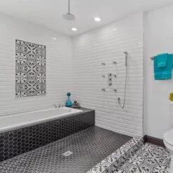 Black Matte 2 In. Hexagon Porcelain Mosaic -Master Locks Shop 100782390 ugc1 1800x1800