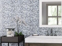 Multi Gray Polished Porcelain Penny Mosaic 7 Multi Gray Polished Porcelain Penny Mosaic -Master Locks Shop 100837038 context 1800x1800