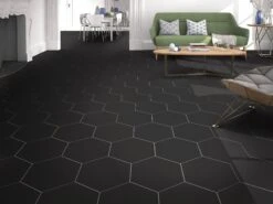 Opal Black Porcelain Tile -Master Locks Shop 100888619 vendor0918 opal black hexagon porcelain tile living room 1800x1800