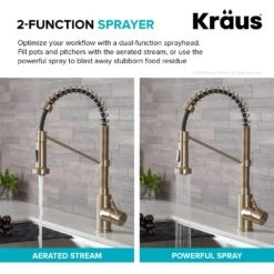 Single-Handle Pull-Down Kitchen Faucet With Dual Function Sprayhead In Spot Free Antique Champagne Bronze/Matte Black 16 Single-Handle Pull-Down Kitchen Faucet With Dual Function Sprayhead In Spot Free Antique Champagne Bronze/Matte Black -Master Locks Shop 11b34ccb818a54cf22de7e98820b3312 1800x1800