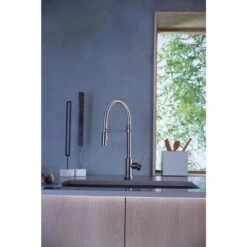 Trinsic Pro Single-Handle Pull-Down Sprayer Kitchen Faucet With Touch2O Technology And Spring Spout In Arctic Stainless -Master Locks Shop 13c08bcfd2f1e66f66159d95fea49dbb 1800x1800