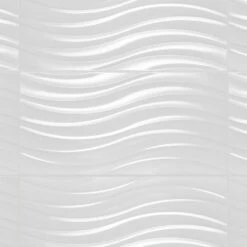 Merola Tile Silueta Blanco Brillo 12-3/8 In. X 24-7/8 In. Ceramic Wall Tile (15.42 Sq. Ft. / Case)