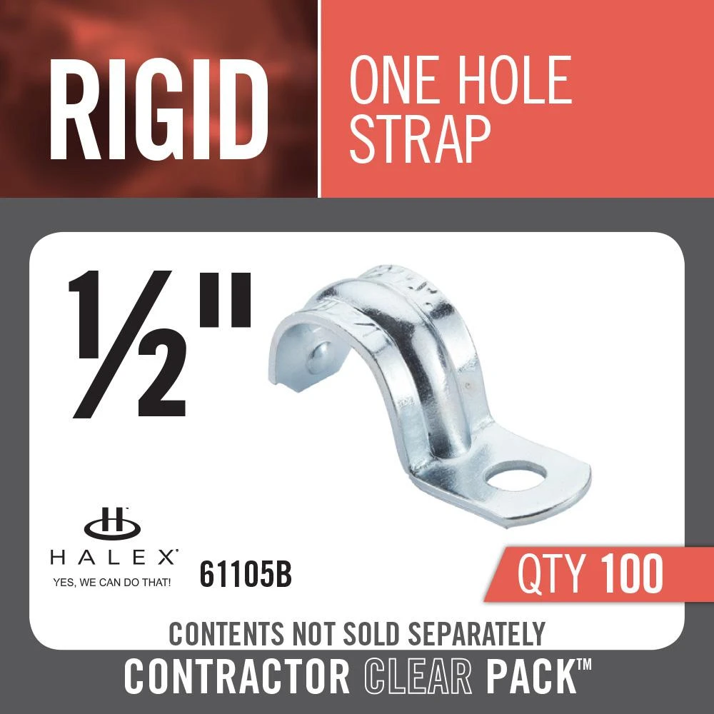 1/2 In. Rigid 1-Hole Conduit Straps (100-Pack) 5 1/2 In. Rigid 1-Hole Conduit Straps (100-Pack) - Image 3