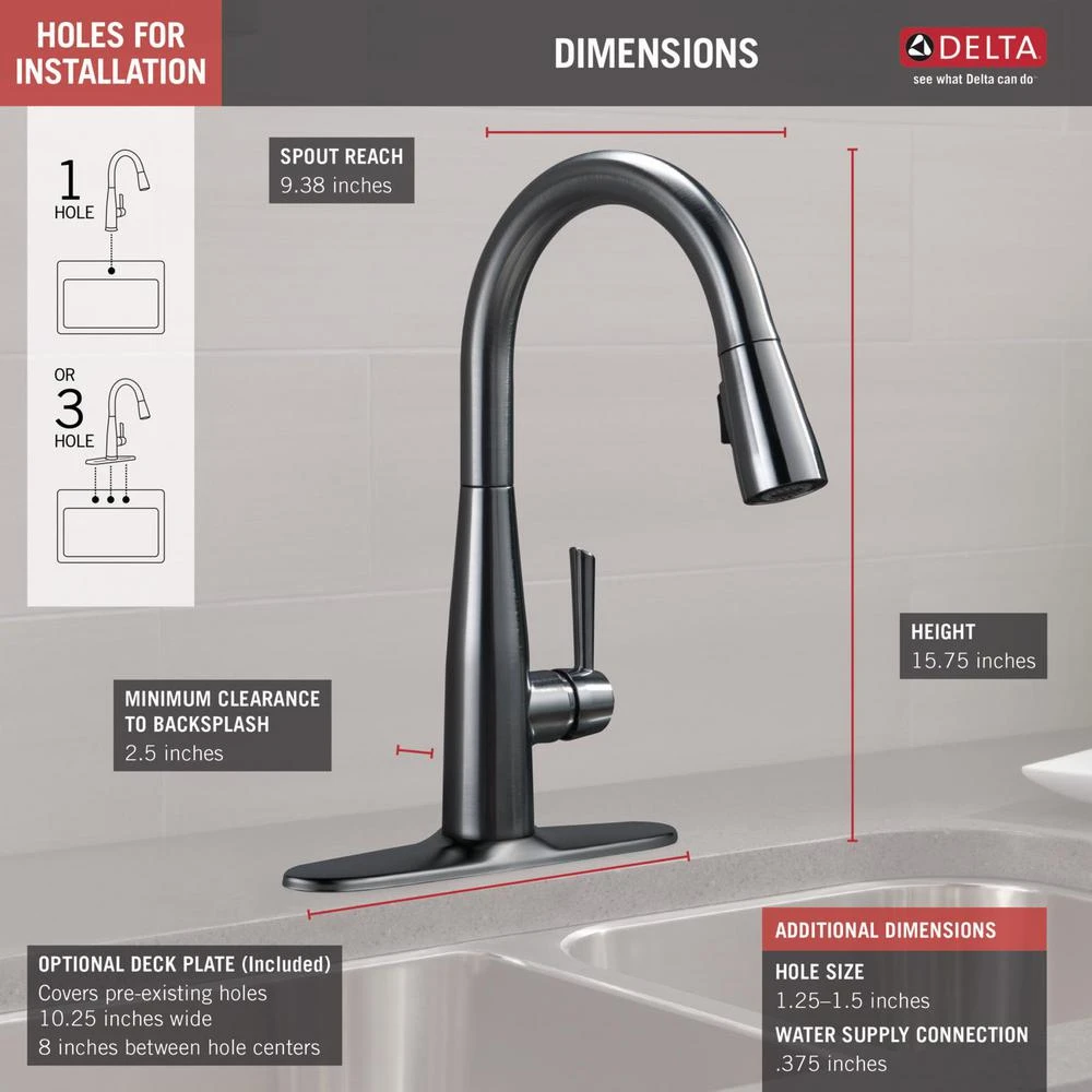 Essa Single-Handle Pull-Down Sprayer Kitchen Faucet With MagnaTite Docking In Arctic Stainless 5 Essa Single-Handle Pull-Down Sprayer Kitchen Faucet With MagnaTite Docking In Arctic Stainless - Image 3