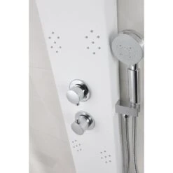 ANZZI Swan White 6-Spray Shower Panel System (Valve Included) -Master Locks Shop 191042003521 10182551 1800x1800