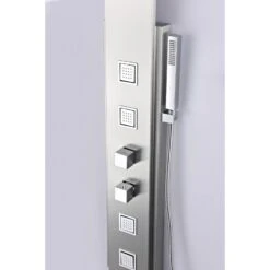 ANZZI Visor Brushed Steel 4-Spray Shower Panel System (Valve Included) 18 ANZZI Visor Brushed Steel 4-Spray Shower Panel System (Valve Included) -Master Locks Shop 191042003545 09063719 1800x1800