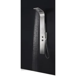 ANZZI Prairie Brushed Steel 4-Spray Shower Panel System (Valve Included) 12 ANZZI Prairie Brushed Steel 4-Spray Shower Panel System (Valve Included) -Master Locks Shop 191042003590 09063647 1800x1800