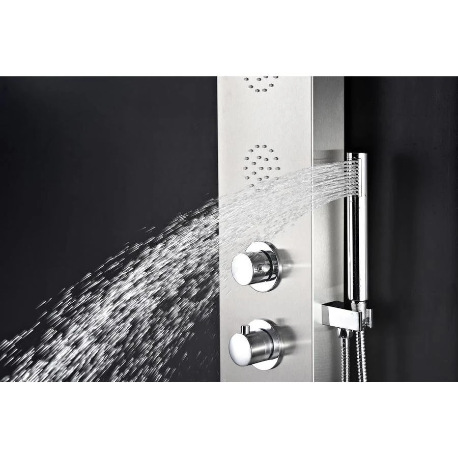 ANZZI Prairie Brushed Steel 4-Spray Shower Panel System (Valve Included) 4 ANZZI Prairie Brushed Steel 4-Spray Shower Panel System (Valve Included) - Image 2