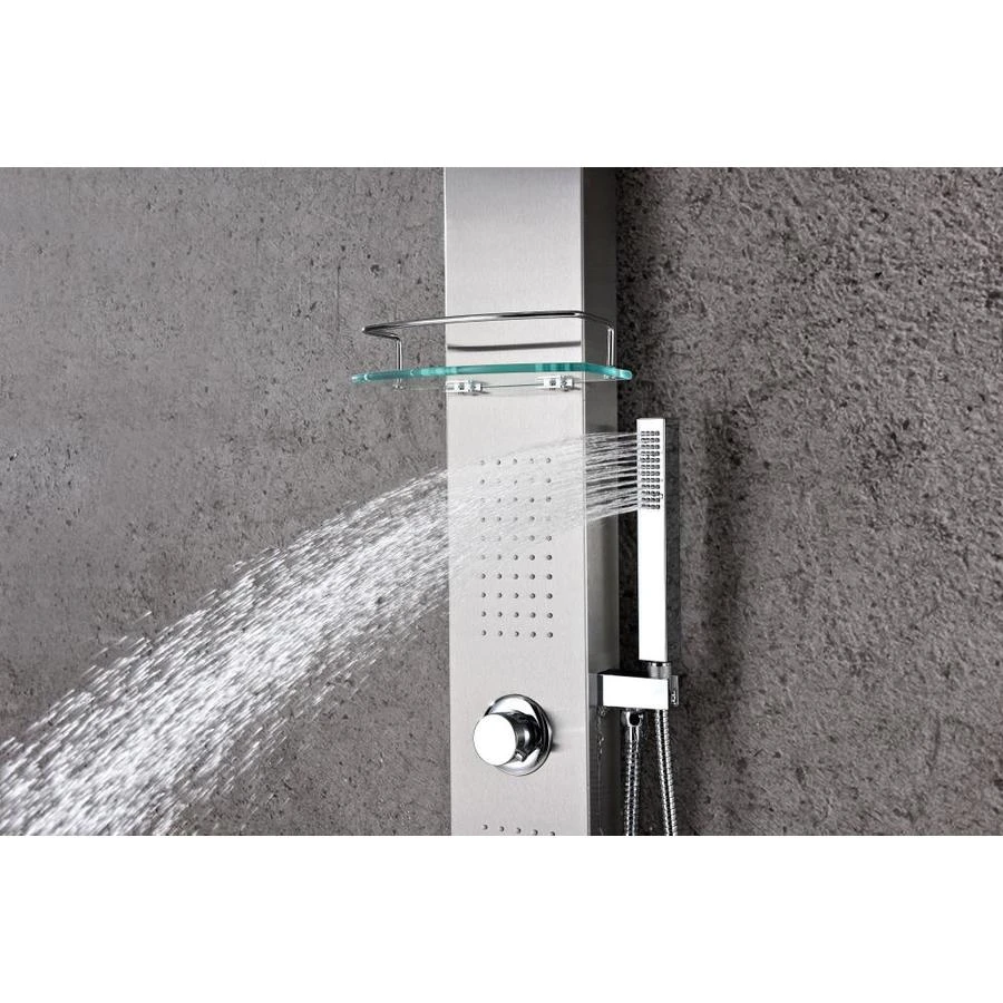 ANZZI Coastal Brushed Steel 2-Spray Shower Panel System (Valve Included) 6 ANZZI Coastal Brushed Steel 2-Spray Shower Panel System (Valve Included) - Image 4