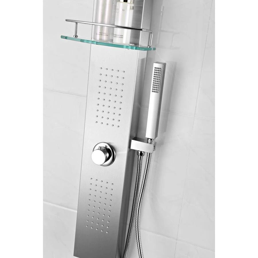 ANZZI Coastal Brushed Steel 2-Spray Shower Panel System (Valve Included) 8 ANZZI Coastal Brushed Steel 2-Spray Shower Panel System (Valve Included) - Image 6