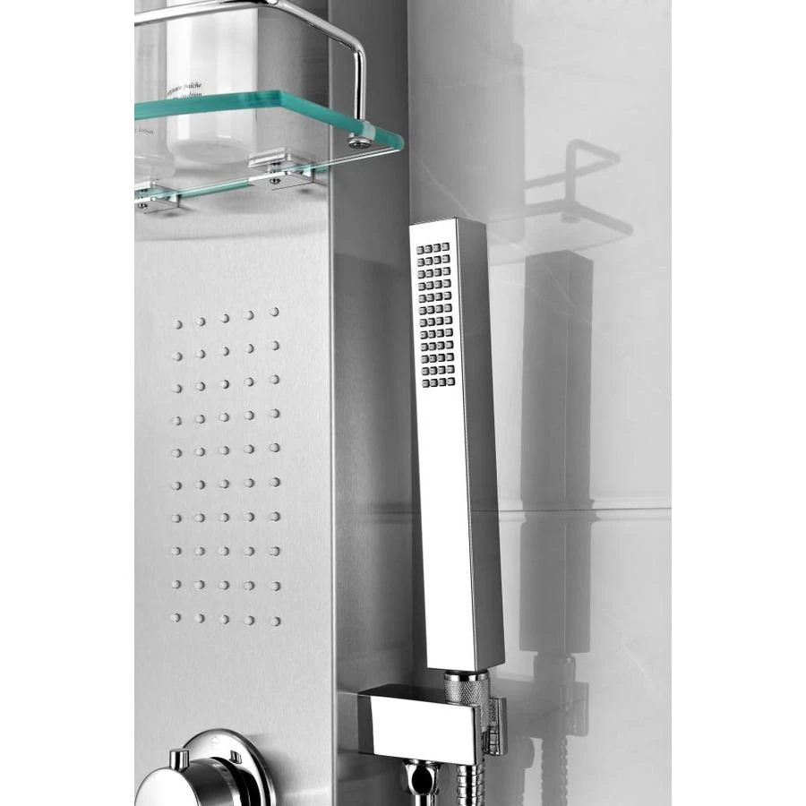 ANZZI Coastal Brushed Steel 2-Spray Shower Panel System (Valve Included) 10 ANZZI Coastal Brushed Steel 2-Spray Shower Panel System (Valve Included) - Image 8