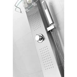 ANZZI Coastal Brushed Steel 2-Spray Shower Panel System (Valve Included) 26 ANZZI Coastal Brushed Steel 2-Spray Shower Panel System (Valve Included) -Master Locks Shop 191042016033 10182558 1800x1800