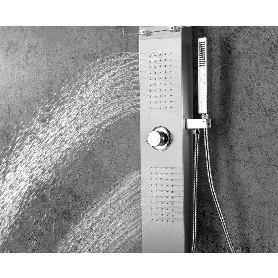 ANZZI Coastal Brushed Steel 2-Spray Shower Panel System (Valve Included) 15 ANZZI Coastal Brushed Steel 2-Spray Shower Panel System (Valve Included) - Image 13