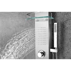 ANZZI Coastal Brushed Steel 2-Spray Shower Panel System (Valve Included) 30 ANZZI Coastal Brushed Steel 2-Spray Shower Panel System (Valve Included) -Master Locks Shop 191042016033 10182562 1800x1800