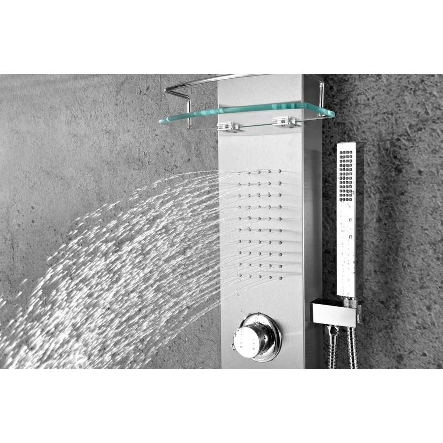 ANZZI Coastal Brushed Steel 2-Spray Shower Panel System (Valve Included) 16 ANZZI Coastal Brushed Steel 2-Spray Shower Panel System (Valve Included) - Image 14