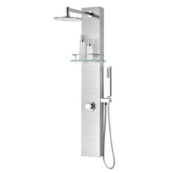 ANZZI Coastal Brushed Steel 2-Spray Shower Panel System (Valve Included) 31 ANZZI Coastal Brushed Steel 2-Spray Shower Panel System (Valve Included) -Master Locks Shop 191042016033xl 1800x1800