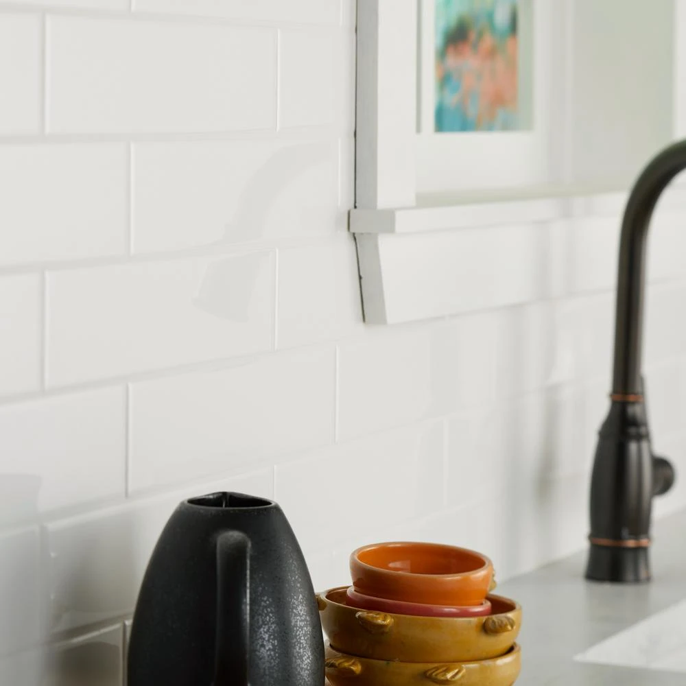 Daltile Restore 3 In. X 12 In. Ceramic Bright White Subway Tile (12 Sq. Ft. / Case) 7 Daltile Restore 3 In. X 12 In. Ceramic Bright White Subway Tile (12 Sq. Ft. / Case) - Image 5