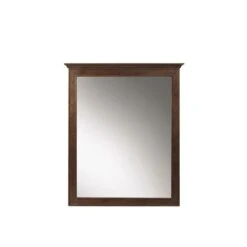 28 In. W X 33 In. H Framed Rectangular Bathroom Vanity Mirror In Antique Coffee
