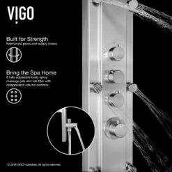 Mateo 59.5 In. 6-Jet High Pressure Shower Panel System With Rainhead Fixed Handheld Dual Shower In Stainless Steel -Master Locks Shop 209d0ea655971f03fdb1df6078b1ca2f 1800x1800