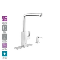 Tallinn Single-Handle Pull-Out Sprayer Kitchen Faucet With Soap Dispenser In StarLight Chrome -Master Locks Shop 2127228632af636213d0b2e2c650f1c8 1800x1800