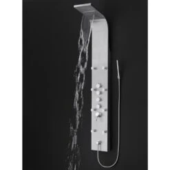 65 In. 8-Jet Rainfall Shower Panel System With Rainfall Waterfall Shower Head And Shower Wand In Stainless Steel 22 65 In. 8-Jet Rainfall Shower Panel System With Rainfall Waterfall Shower Head And Shower Wand In Stainless Steel -Master Locks Shop 224ca8300f879ee1680fa9eabe659a88 1800x1800