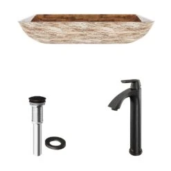 VIGO Glass Vessel Bathroom Sink In Amber Sunset And Linus Faucet Set In Antique Rubbed Bronze -Master Locks Shop 229a1352b04e1ab6e38acab1ced61f06 1800x1800