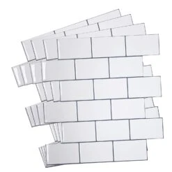 Crystiles 12"x12" Subway White Vinyl Peel And Stick Backsplash Tile, Pro Series Thicker Version, 4-Sheet Pack -Master Locks Shop 22bf5239 4317 463e 98b1 b04595aa2f5e 1.de5b63a3938a173514990e8bac69bcb6 1800x1800