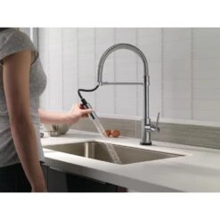 Trinsic Pro Single-Handle Pull-Down Sprayer Kitchen Faucet With Touch2O Technology And Spring Spout In Arctic Stainless -Master Locks Shop 22d501e920703f42cc5538e1ba03729d 1800x1800
