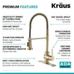 Britt Single-Handle Spring Coil Kitchen Faucet In Spot Free Antique Champagne Bronze -Master Locks Shop 23f92065133af4b55ce747f3c5342467 1800x1800