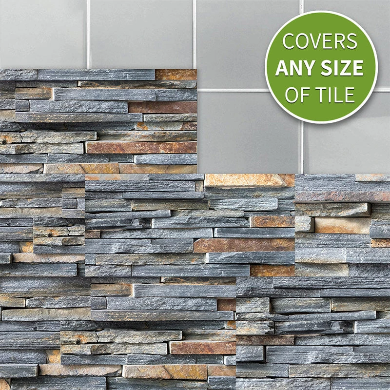 Self-Adhesive Vinyl Flooring Tiles Waterproof Peel And Stick Tiles Wall Stickers For Home Decor,Gray Wood Grain 4 Self-Adhesive Vinyl Flooring Tiles Waterproof Peel And Stick Tiles Wall Stickers For Home Decor,Gray Wood Grain - Image 2