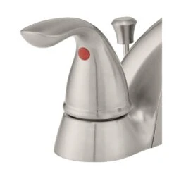 Builders 4 In. Centerset 2-Handle Low-Arc Bathroom Faucet In Brushed Nickel -Master Locks Shop 27265ccfa9570b538a3301721fe768ea 1800x1800