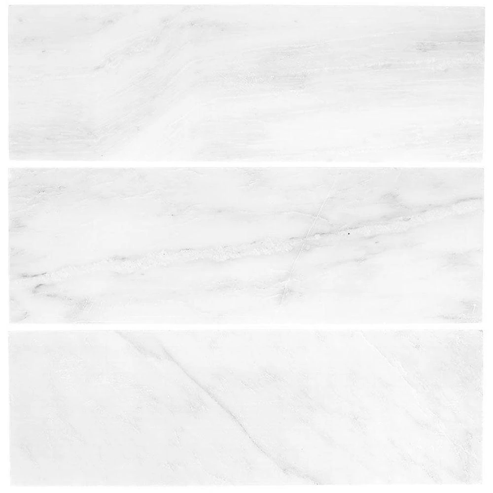 Jeffrey Court Carrara White 6 In. X 12 In. Honed Marble Wall And Floor Tile (1 Sq. Ft. / Pack) 9 Jeffrey Court Carrara White 6 In. X 12 In. Honed Marble Wall And Floor Tile (1 Sq. Ft. / Pack) - Image 7