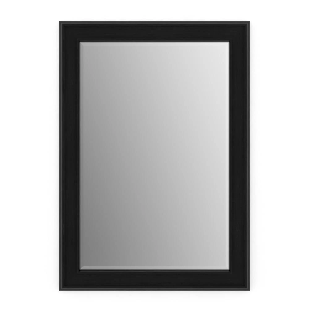 33 In. W X 47 In. H (L1) Framed Rectangular Deluxe Glass Bathroom Vanity Mirror In Matte Black 3 33 In. W X 47 In. H (L1) Framed Rectangular Deluxe Glass Bathroom Vanity Mirror In Matte Black