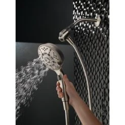SureDock 7-Spray 5 In. Single Wall Mount Handheld H2Okinetic Shower Head In SpotShield Brushed Nickel 18 SureDock 7-Spray 5 In. Single Wall Mount Handheld H2Okinetic Shower Head In SpotShield Brushed Nickel -Master Locks Shop 2a06542d0b99a216c284fbd5df3ab0b1 1800x1800
