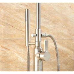 Modern Freestanding Single-Handle Floor-Mount Roman Tub Faucet Filler With Hand Shower In Brushed Nickel 15 Modern Freestanding Single-Handle Floor-Mount Roman Tub Faucet Filler With Hand Shower In Brushed Nickel -Master Locks Shop 2b59fec8bfc76f7ecdf76b00d8515374 1800x1800