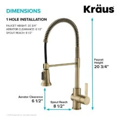Britt Single-Handle Pull Down Sprayer Kitchen Faucet In Brushed Gold -Master Locks Shop 2ba0d445f473bcd462d4ad21d91864c6 1800x1800