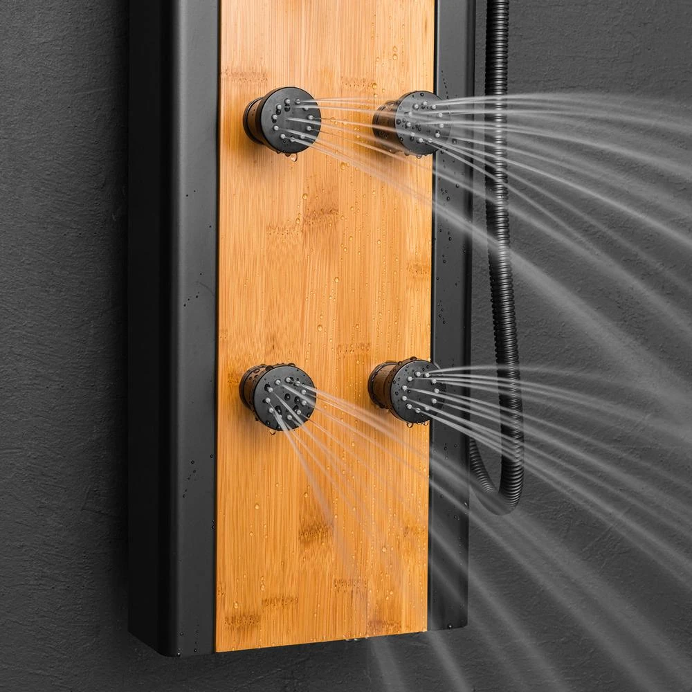 57 In. 8-Jet Multifunction Shower Panel System With Adjustable Rainfall Shower Head And Handheld Shower Head 9 57 In. 8-Jet Multifunction Shower Panel System With Adjustable Rainfall Shower Head And Handheld Shower Head - Image 7