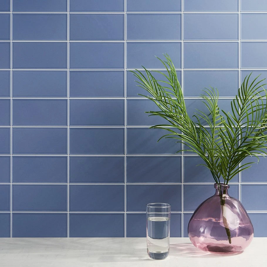 Victoria Border Blue 4 In. X 8 In. Matte Ceramic Wall Tile (28 Pieces, 6.02 Sq. Ft. / Case) 4 Victoria Border Blue 4 In. X 8 In. Matte Ceramic Wall Tile (28 Pieces, 6.02 Sq. Ft. / Case) - Image 2