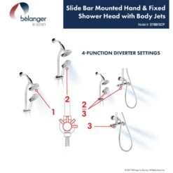 Belanger 2-Spray 8 In. Dual Shower Head And Handheld Shower Head With Body Jets In Polished Chrome -Master Locks Shop 2cbcd327ee34b3c267629cec7fa3882a 1800x1800